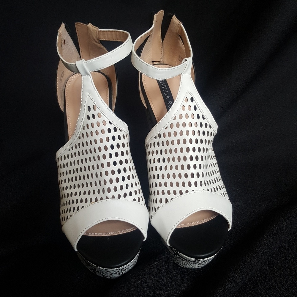 Izabella Rue faux snake skin wedge